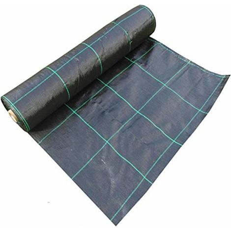 Malla Antihierba 2 X 100 M (AnchoXLargo) 90 g/m2 Polietileno Alta Densidad Cuadros 33X33 CM Color Negro (1/4)