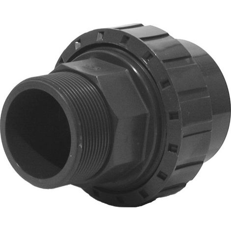 Conexión de unión de 3 piezas de PVC a presión roscada macho / para pegar Diámetro 50 mm x 40x49 - Aliaxis