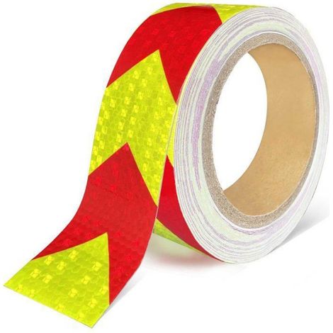 Ruban Réfléchissant - PET - Autocollant Imperméable - Pour Signalisation Sécurité Intérieure Extérieure - 50 mm x 10 m (1/5)