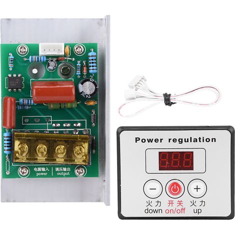 Variateur de vitesse numérique SCR 6000W, régulateur de tension AC 220V, contrôleur de température et gradateur pour moteur (1/5)