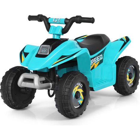 Quad buggy elettrico per bambini 73 x 40 x 44,5 cm marcia avanti/indietro design moderno PP blu 200013326