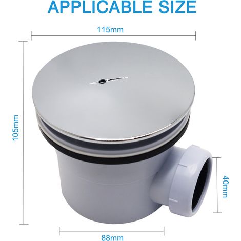 Bonde De Douche Extra-Plate Dôme En ABS Blanc - Robuste Et Fonctionnelle Pour Salle De Bain (1/5)