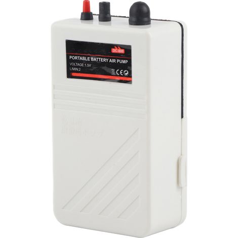 Pompe à oxygène à piles sèches pour la pêche, alimentation en oxygène en cas de panne de courant, pompe à air extérieure d'urgence blanche (1/5)