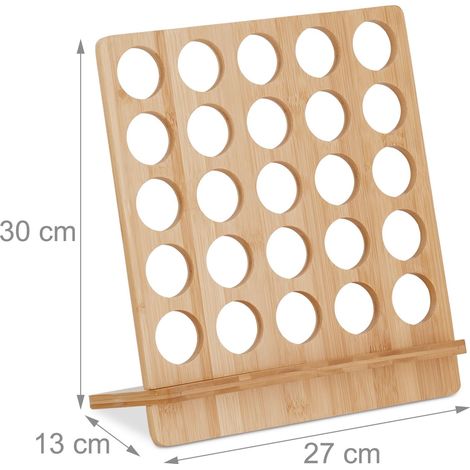 Soportes para cápsulas de café elegante soporte cocina oficina 25 cápsulas de bambú natural 130012791 (1/4)