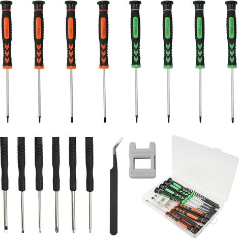 Präzisions-Schraubendreher Set für Elektronik, Uhren & Brillen, magnetisch, 15-teilig (1/5)