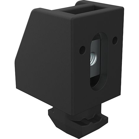 Fath Flächenhaltebock Uni 25 Item System zur einfachen Befestigung von Flächenelementen an Aluprofilen mit Nut 8, schwarz - 10 Stück (1/5)