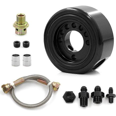 Kit de conversion d'adaptateur d'huile VTEC pour ACURA HONDA LS B20, kit d'adaptateur de refroidisseur de plaque sandwich pour capteur de filtre à huile et filtre à huile (1/5)