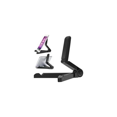 Support universel pliable et portable en plastique noir multi-angles, compatible avec iPad Mini Air, Samsung Galaxy Tab et toutes les autres tablettes de 7 à 10 pouces (noir) (1/5)