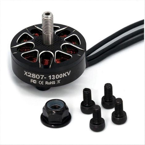 Moteur brushless X2807 1300KV 2-6S, arbre à roulement de 4 mm (1/5)