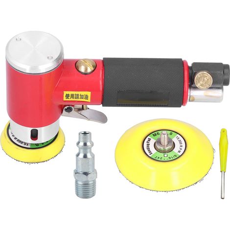 Mini ponceuse pneumatique à disque, polisseuse à air avec patin de 3mm, 15000 tr/min, style américain. (1/5)
