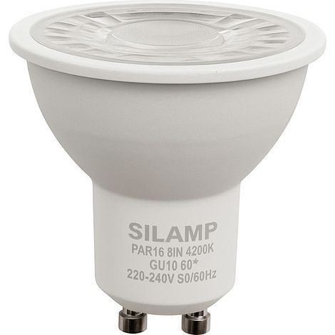 Lampadina LED SMD 8W PAR16 attacco GU10 220V faretto led gu10 M10-GU10-8WLuce Neutra Naturale 4200k