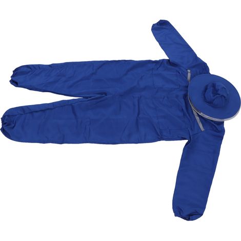 Combinaison Apiculture Bleue Unisexe en Caoutchouc pour Protection Extérieure (1/5)