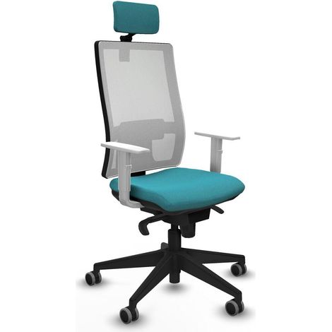 Piqueras y Crespo 4B066G2 Chaise de bureau turquoise ergonomique (1/3)