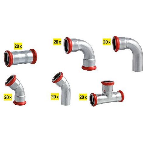 Raccord a sertir C-acier - paquet diam. 22mm contour M (1/3)