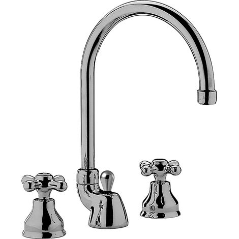 Batteria lavabo Paffoni Iris con canna orientabile e scarico incluso (1/2)