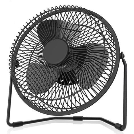 QORVA 8-Zoll-USB-Tischventilator – 5000-mAh-Akku – 16 Stunden Akkulaufzeit – Bürstenloser Motor – Geräuschpegel 40 dB – 4 Geschwindigkeitsstufen (1/5)