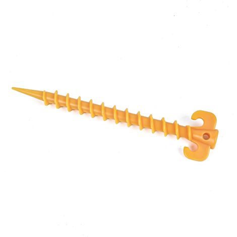 20 Pcs Piquets de Tente en Plastique, de 20 cm Sardines Plastique avec Crochet Clous de Fixation Sol Dur pour Auvents de Camping, Bâches de Pluie, Jardin (Jaune)