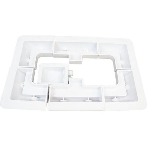 Ortviai Support de Panneaux Solaires en ABS Blanc – Kit de Fixation 7 Pièces pour Toit de Camping-Car, Caravane, Abri ou Toiture Plate