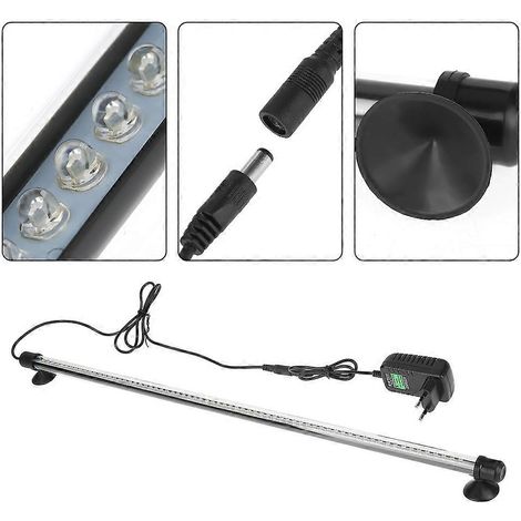 Lampe LED pour aquarium (69 LED bleues) - Éclairage pour poissons récifaux, coraux et plantes aquatiques (1/3)