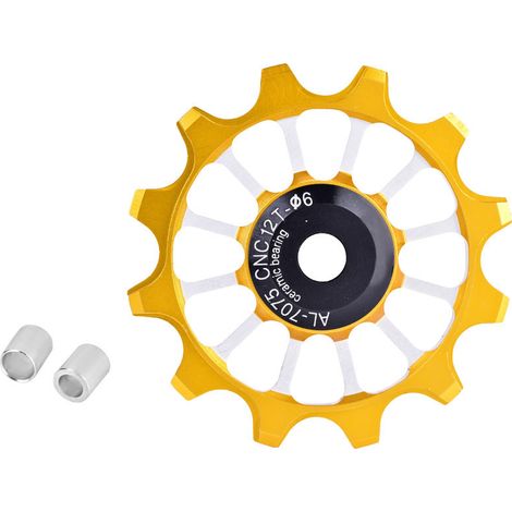 MEIJUN Keramiklager-Führungsrolle aus Aluminiumlegierung für Fahrrad-Schaltwerk (gold). (1/5)