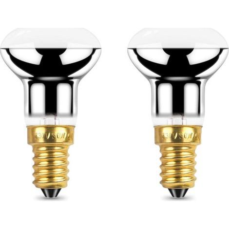Lot de 2 ampoules à réflecteur de lampe à lave 30 W E14 SES Edison blanc chaud 2700 K250 lumens (1/5)