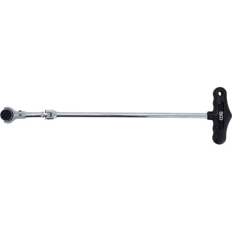 BGS Llave de carraca articulada con mango en T pivotante salida cuadro exterior 6,3 mm (1/4") - 2126 (1/3)