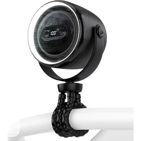 Générique rechargeable de réglages à 100 vitesses avec lumière,ventilateur de poussette,ventilateur portable pour la poussette,pour le camping de voyage plage (1/5)