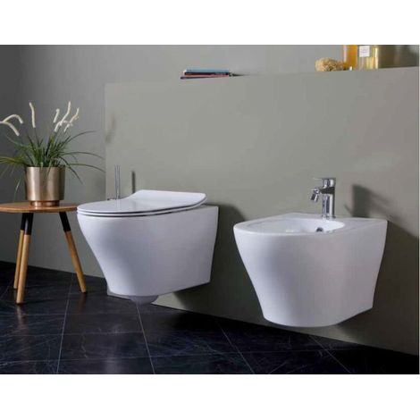 Sanitari Next Sospesi Senza Brida 36x50,5 cm Copriwater Slim