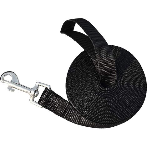 Laisse pour chien Noir, Laisse de Dressage pour Chien, Laisse Longue pour Chien de Petites à Grandes Taille, 2.5cm x 1.2m