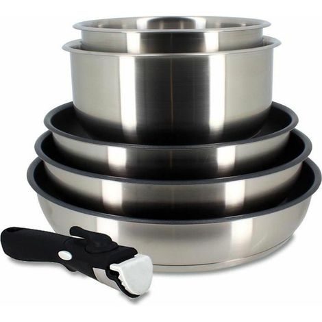Menastyl Set di pentole impilabili in acciaio inox 6 pezzi