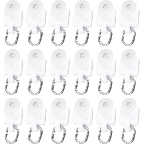 Accessoires pour Rails De Rideaux 50 Pièces Poulies À Silencieuses Tringles À Rideaux (1/5)