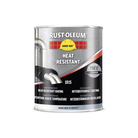 Peinture HARD HAT haute température 750°C - aluminium - 750 mL - RUST-OLEUM