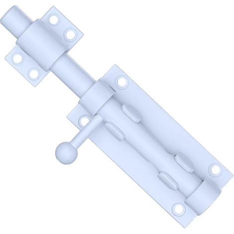Verrou de porte coulissante acier inoxydable avec trou de cadenas, verrou porte de sécurité à boulons serrure de boulon loquet fermeture de portail longue, 12mm de diamètre, noir 8 inch
