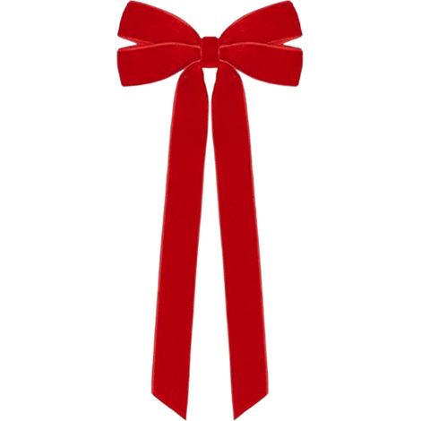 Ribbon Bow - Velours Rouge 13 x 26 cm - Décoration Intérieure Noël Arbre Guirlande Couronne - 1 Pièce (1/5)
