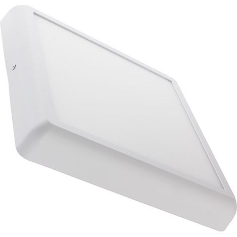 Plafonnier LED Métal Carré Design 24W Métal 300x300 mm White 3000K Blanc chaud (1/5)