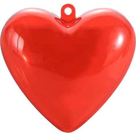 Ballon Décoratif En Forme De Cœur - Boîte À Cadeau Remplissable - Pour Arbre De Noël, Mariage Ou Décoration Intérieure - Diamètre 10 cm - Plastique Rigide - Lot De 1 (1/5)