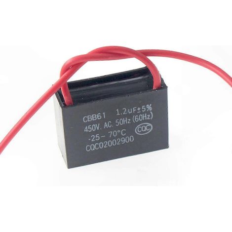 450V Run Capacitor for Fan and Motor Applications 1-20uF CBB61 Series Ceiling Exhaust-Compatible Capacitors (1/5)