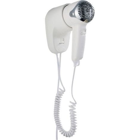 Sèche-cheveux mural à bouton-poussoir à 2 vitesses 230×90×175 mm - Smart Jet  Tecom