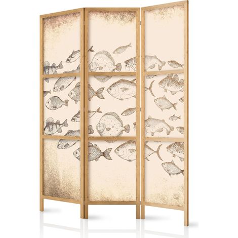 Dekorativer Paravent artgeist beige 135 x 172 cm 5 Paneele