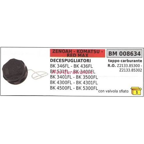 Tapón de llenado de combustible motor ZENOAH desbrozadora BK 346FL 436FL 008634
