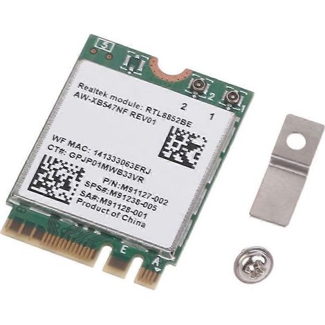 1 carte WiFi 6, double bande 2,4/5 GHz, Bluetooth 5.2, norme IEEE 802.11ax/ac, pour ordinateur portable (1/4)