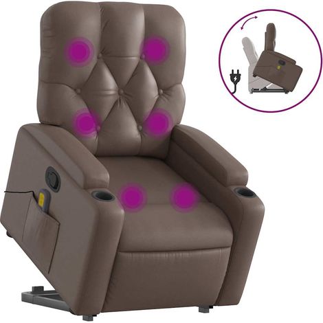 Maison Exclusive - Sillón reclinable de masaje de pie de cuero si (1/5)