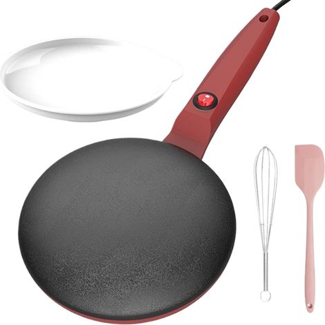 Machine à crêpes électrique - Machine à crêpes portable, Poêle à crêpes instantanée 20cm (7,8 pouces), Chauffée, Régulation de température automatique (1/5)