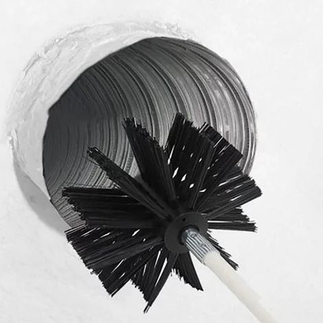 Kit de nettoyage de conduit de cheminée : Brosse de ramonage flexible + tiges de raccord, outil pour ramoner poêle et cheminée (1/5)