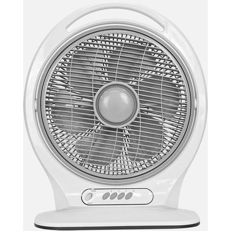Ventilatore da tavolo Ladi 55w bianco 3 velocità 6 pale con maniglia 55x45x19,5cm