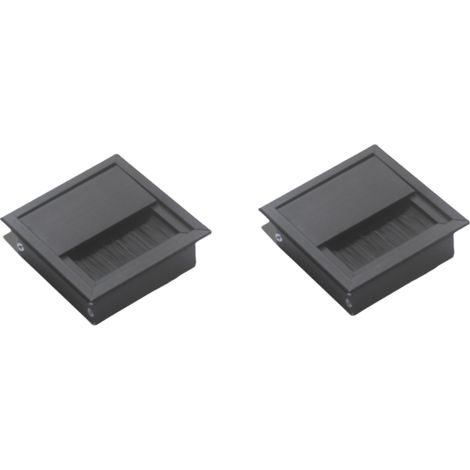 Lot de 2 passe-câbles encastrés, cache-câbles pour bureau, cache-trous pour pupitre de musique, bureau d'ordinateur (1/5)