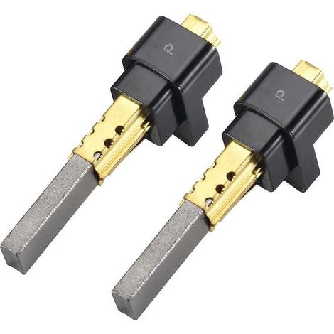 Satz mit 2 Kohlebürsten für Motoren, Größe 6,5 x 11 x 32 mm, Ersatz für LG Staubsauger. (1/4)