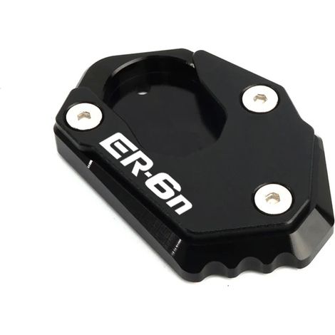 (Noir) Compatible avec les motos KAWASAKI ER6N ER-6N ER 6N ER6N 2006-2014 : béquille latérale, extension et support. Accessoires maxpower (1/4)