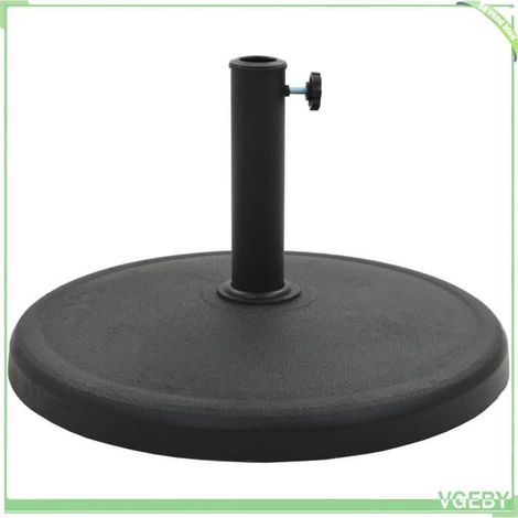 Socle rond de parasol - FAFEICY - 45197 - Polyrésine - 19 kg - Noir (1/5)