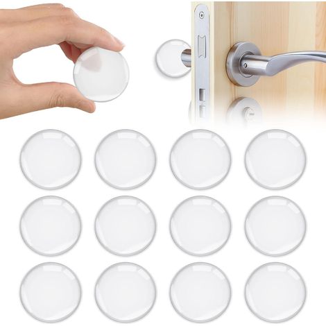 CCYKXAButée de Poignée de Porte Murale,12PCS Butée de Porte Adhésive Transparentes Butoirs de Porte en Silicone Avec Puissant Stop Porte pour Portes (1/5)